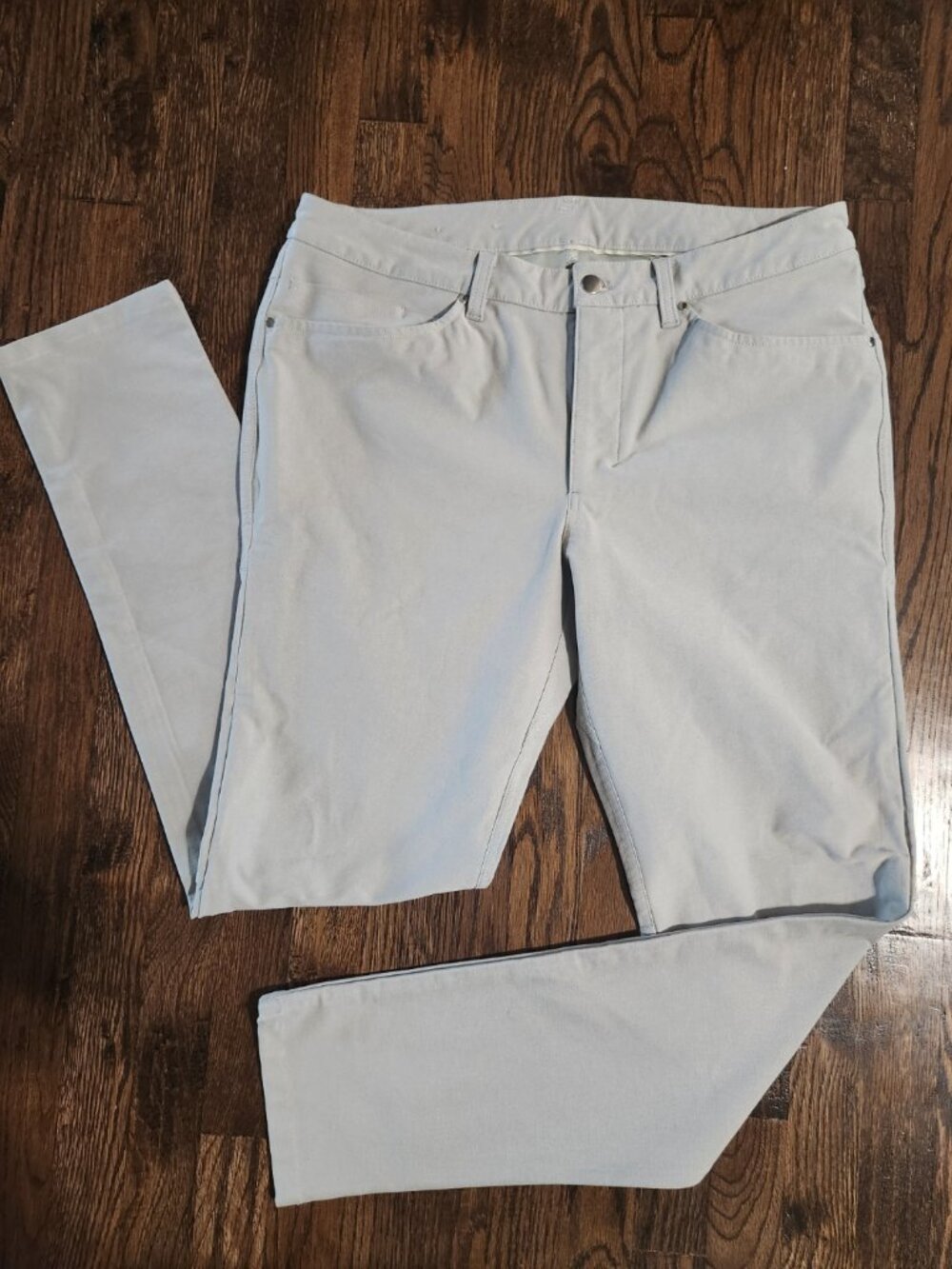 Lululemon ABC Slim-Fit 5 Pocket Pant Utilitech Light Grey Men’s size 34